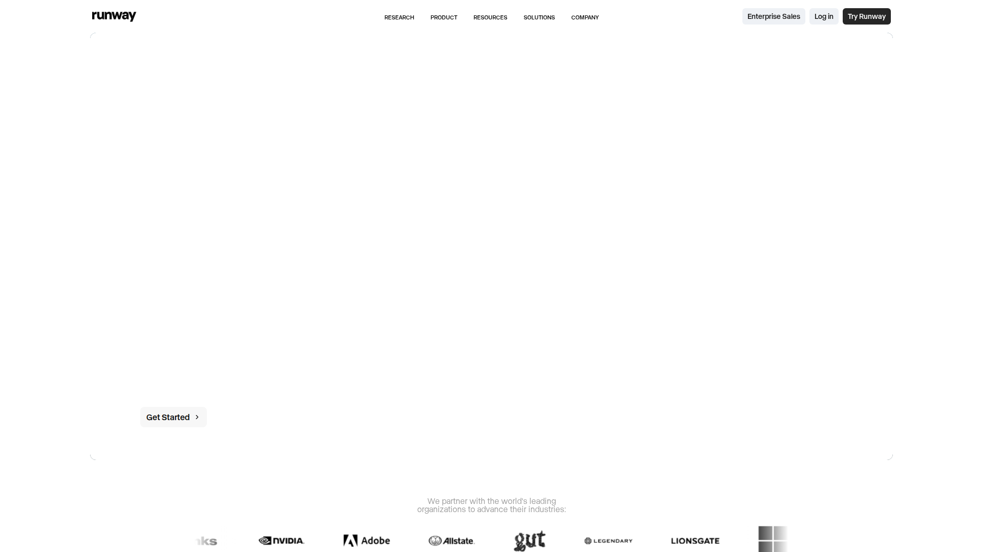 Runway ML screenshot